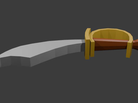 Low poly sword 10 3D Model