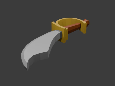 Low poly sword 10 3D Model