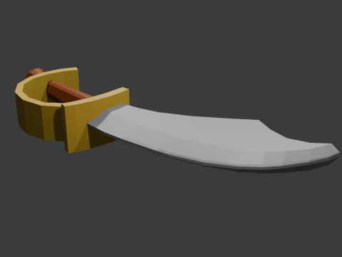 Low poly sword 10 3D Model