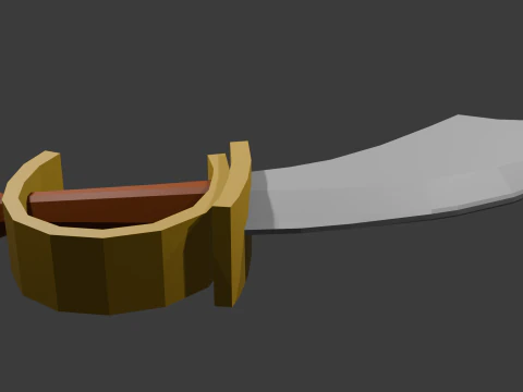 Low poly sword 10 3D Model