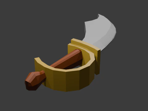 Low poly sword 10 3D Model