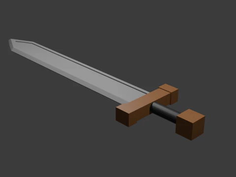 लो पॉली तलवार 11 3D मॉडल