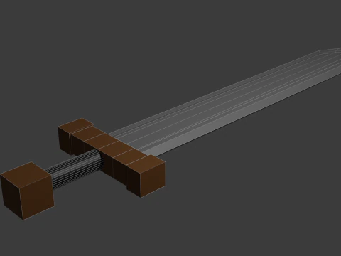 Low poly sword 11 3D Model