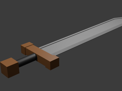 Low poly sword 11 3D Modell