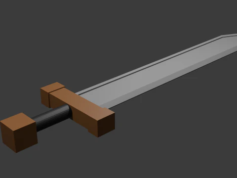 Low poly sword 11 3D Model