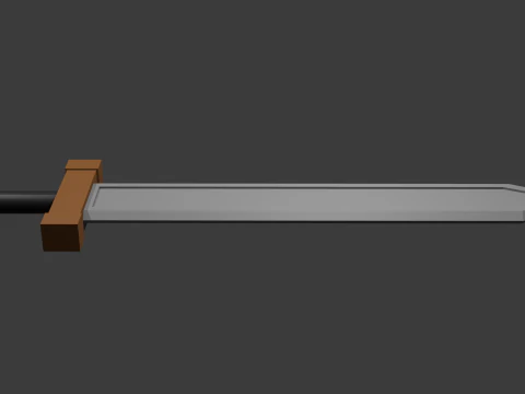 Low poly sword 11 3D Model