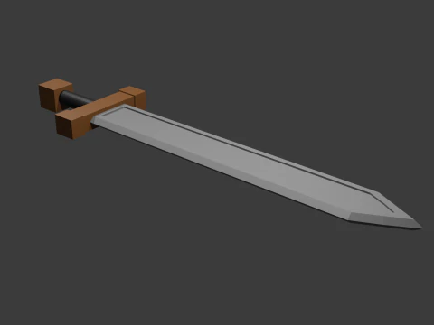 Low poly sword 11 3D Model