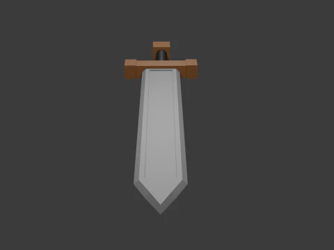 Low poly sword 11 3D Model