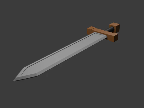 Low poly sword 11 3D Model