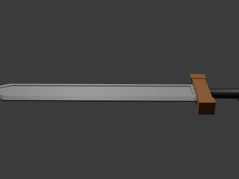 Low poly sword 11 3D Model