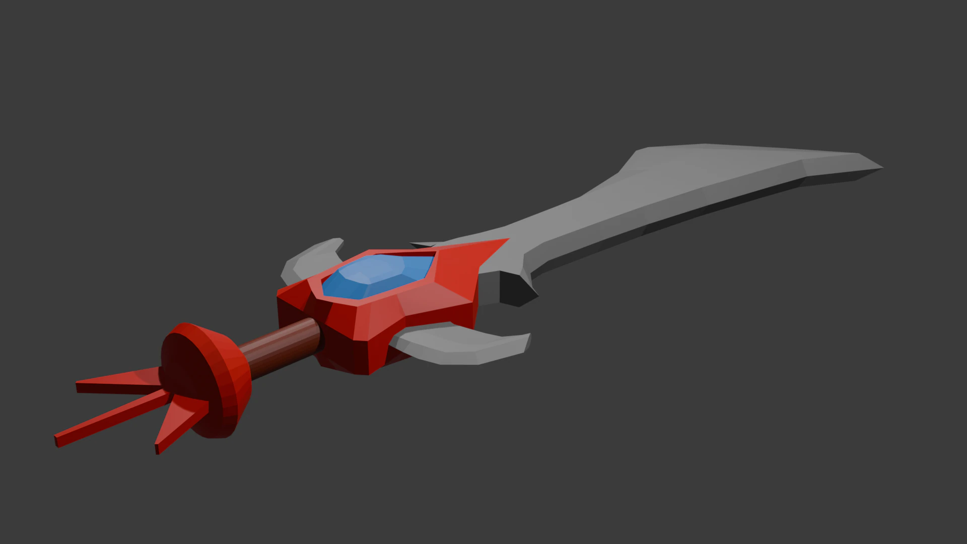 Low poly sword 12 3D Model .c4d .max .obj .3ds .fbx .stl .blend 