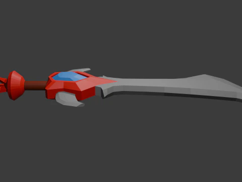 Low poly sword 12 3D Model