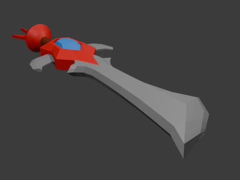 Low poly sword 12 3D Model