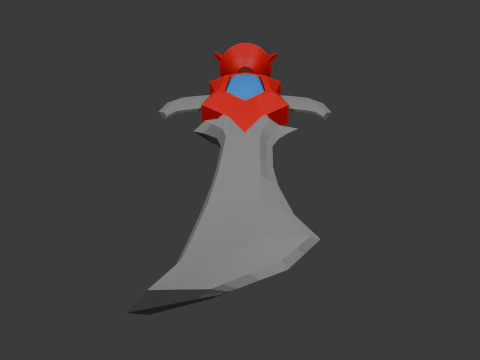 Low poly sword 12 3D Model