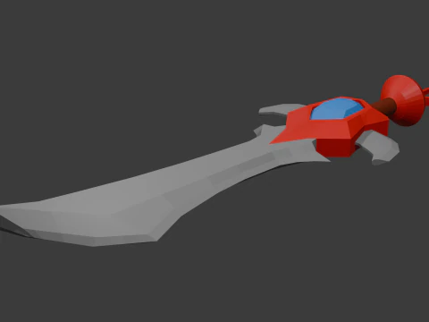Low poly sword 12 3D Model