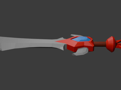 Low poly sword 12 3D Model