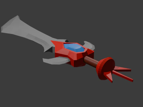 Low poly sword 12 3D Model