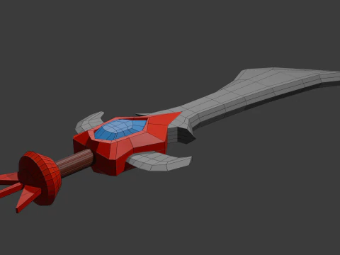 Low poly sword 12 3D Model