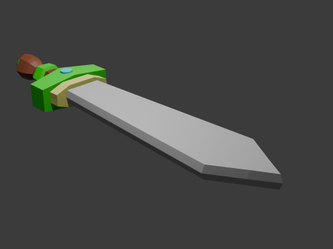 Low poly sword 13 3D Model