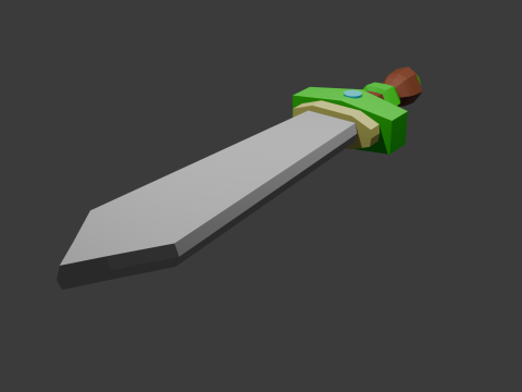 Low poly sword 13 3D Model