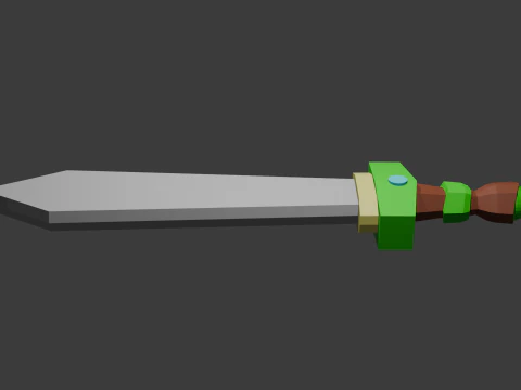 Low poly sword 13 3D Model