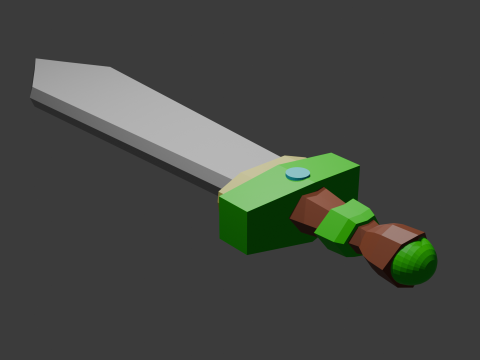 Low poly sword 13 3D Model