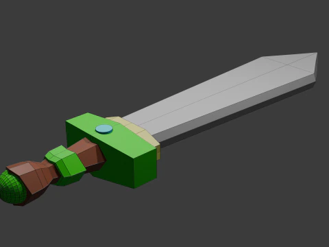 Low poly sword 13 3D Model