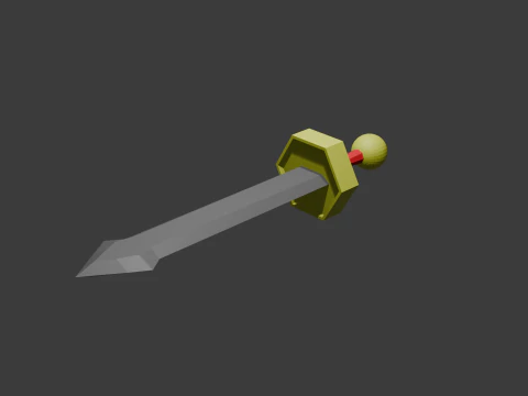 Low poly sword 14 3D Model