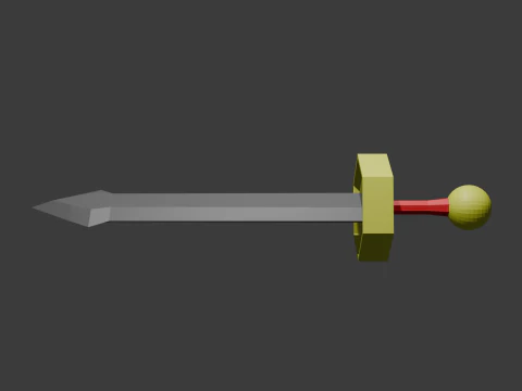 Low poly sword 14 3D Model