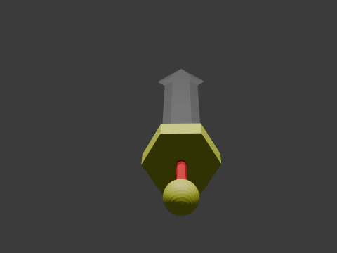 Low poly sword 14 3D Model