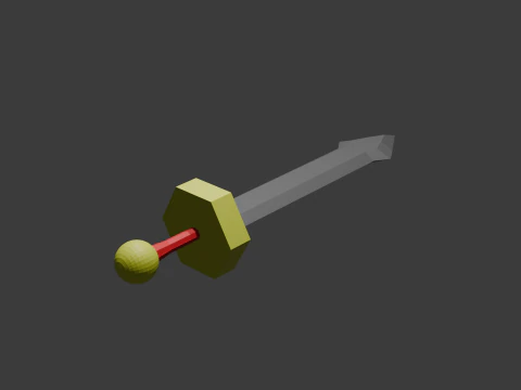 Low poly sword 14 3D Model