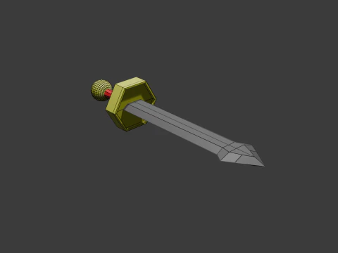 Low poly sword 14 3D Model