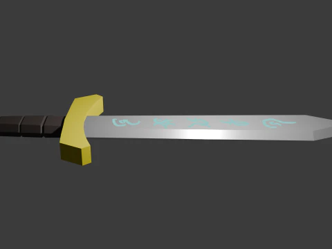 Low poly sword 15 3D Model