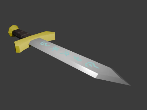 Low poly sword 15 3D Model