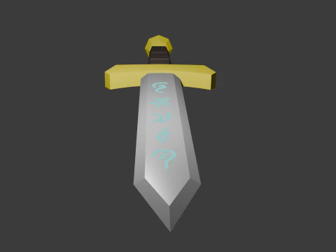 Low poly sword 15 3D Model