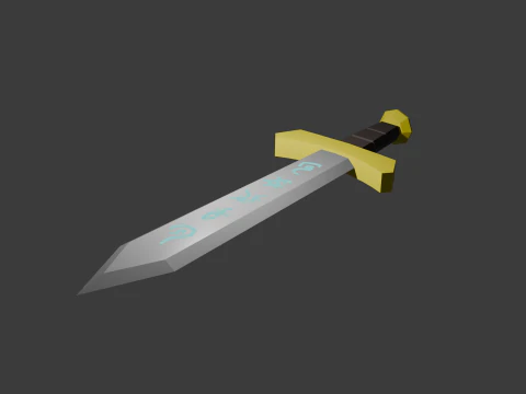 Low poly sword 15 3D Model