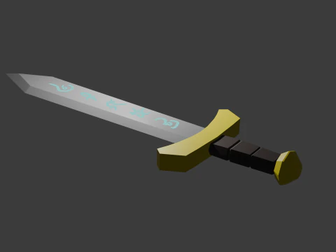 Low poly sword 15 3D Model