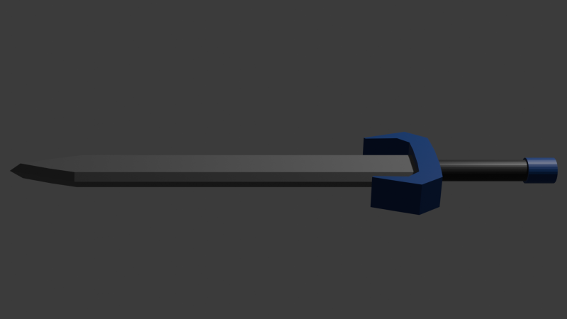 Low poly sword 16 3D Model .c4d .max .obj .3ds .fbx .stl .blend
