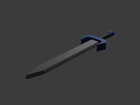 Low poly sword 16 3D Model