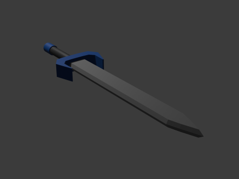 Low poly sword 16 3D Model
