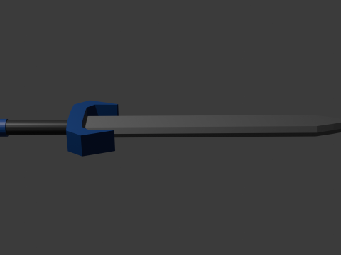 Low poly sword 16 3D Model