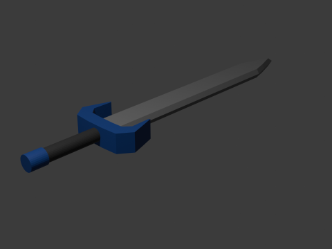 Low poly sword 16 3D Model