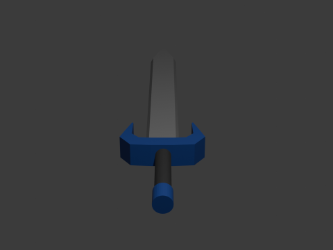 Low poly sword 16 3D Model