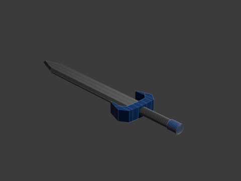 Low poly sword 16 3D Model