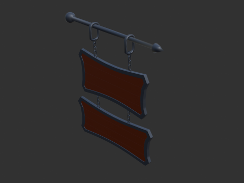 Medieval tavern sign 3Dモデル