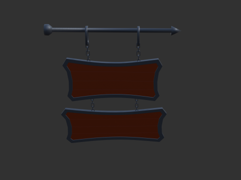 Medieval tavern sign Modelo 3D