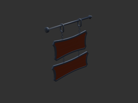 Medieval tavern sign Modelo 3D