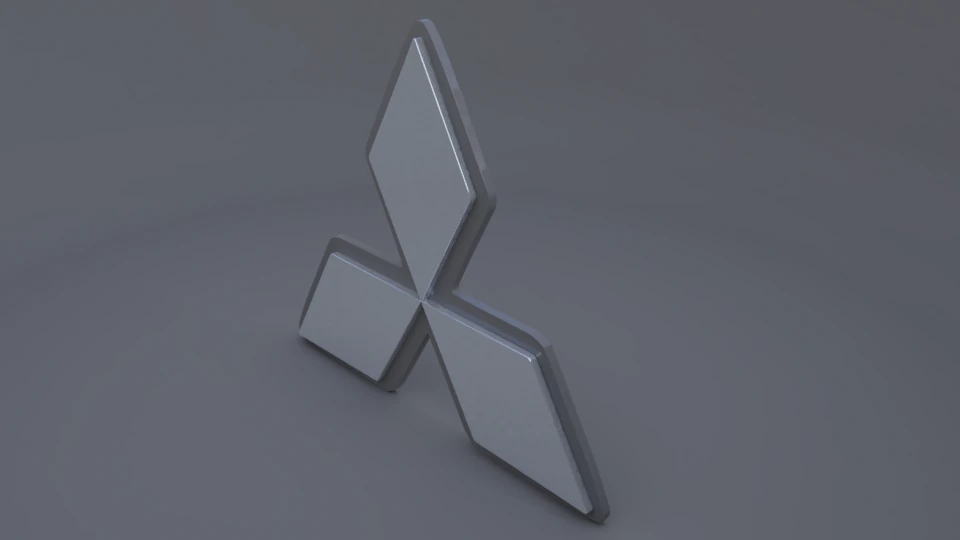 Mitsubishi logo 3D Model .c4d .max .obj .3ds .fbx .stl .blend 