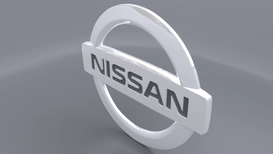 Nissan logo 3D Model .c4d .max .obj .3ds .fbx .stl .blend 