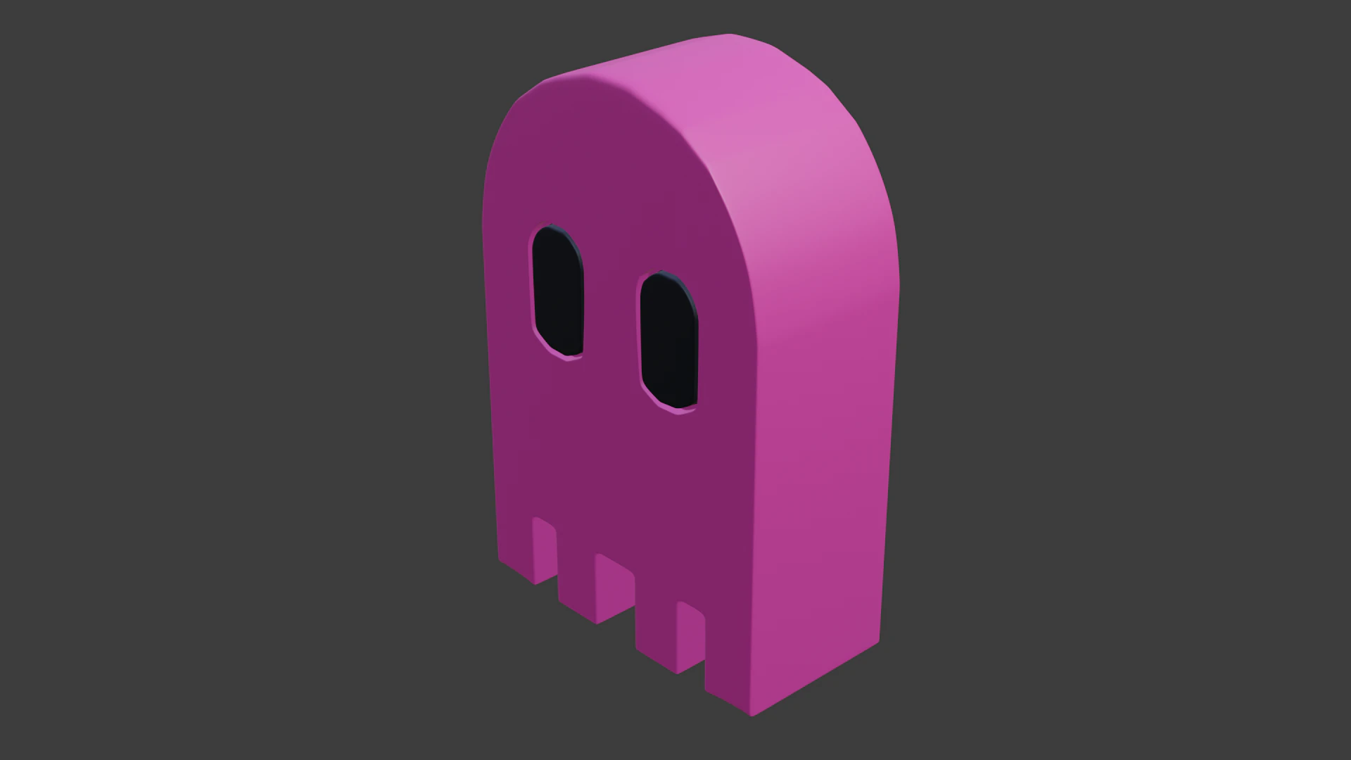 Pacman ghost 1 3D Model .c4d .max .obj .3ds .fbx .stl .blend 